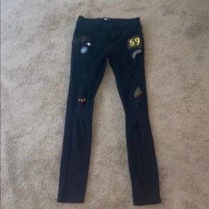 Black ripped jeans